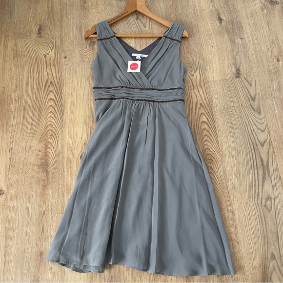 Boden New Silk Dress UK 10 Occasion Lined Sleeveless Fit Flare Mini Party MARK - Picture 5 of 9